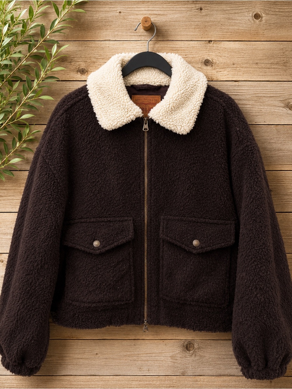 Levi’s Baby Bubble Wool Trucker Jacket Sherpa XL EUC